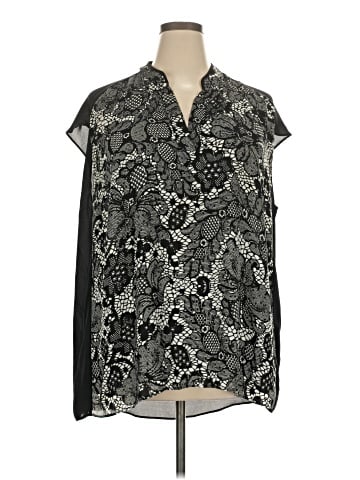 Worthington Short Sleeve Blouse (view 1)