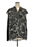 Worthington Paisley Black Short Sleeve Blouse Size 2X - photo 1