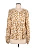 Solitaire 100% Rayon Gold Long Sleeve Blouse Size M - photo 1