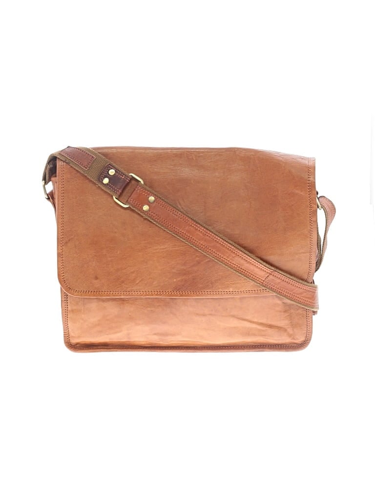 Pre-owned Assorted Brands Messenger In Tan