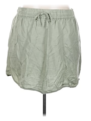 Madewell Plus Linen-Blend Curved-Hem Mini Skirt (view 1)