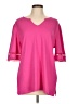 Ruby Rd. 100% Cotton Pink Short Sleeve T-Shirt Size L - photo 1