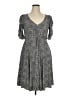 Torrid Houndstooth Gray Casual Dress Size 1X Plus (1) - photo 1