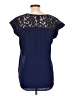 Express 100% Polyester Blue Short Sleeve Blouse Size L - photo 2