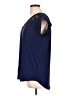 Express 100% Polyester Blue Short Sleeve Blouse Size L - photo 5