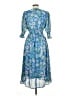 Lush 100% Polyester Paisley Blue Casual Dress Size L - photo 2