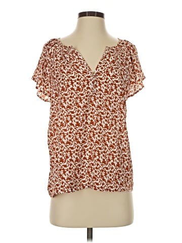 Ann Taylor LOFT Short Sleeve Henley (view 1)
