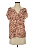 Ann Taylor LOFT 100% Polyester Brown Short Sleeve Henley Size XS - photo 1
