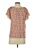 Ann Taylor LOFT 100% Polyester Brown Short Sleeve Henley Size XS - photo 2