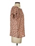 Ann Taylor LOFT 100% Polyester Brown Short Sleeve Henley Size XS - photo 4