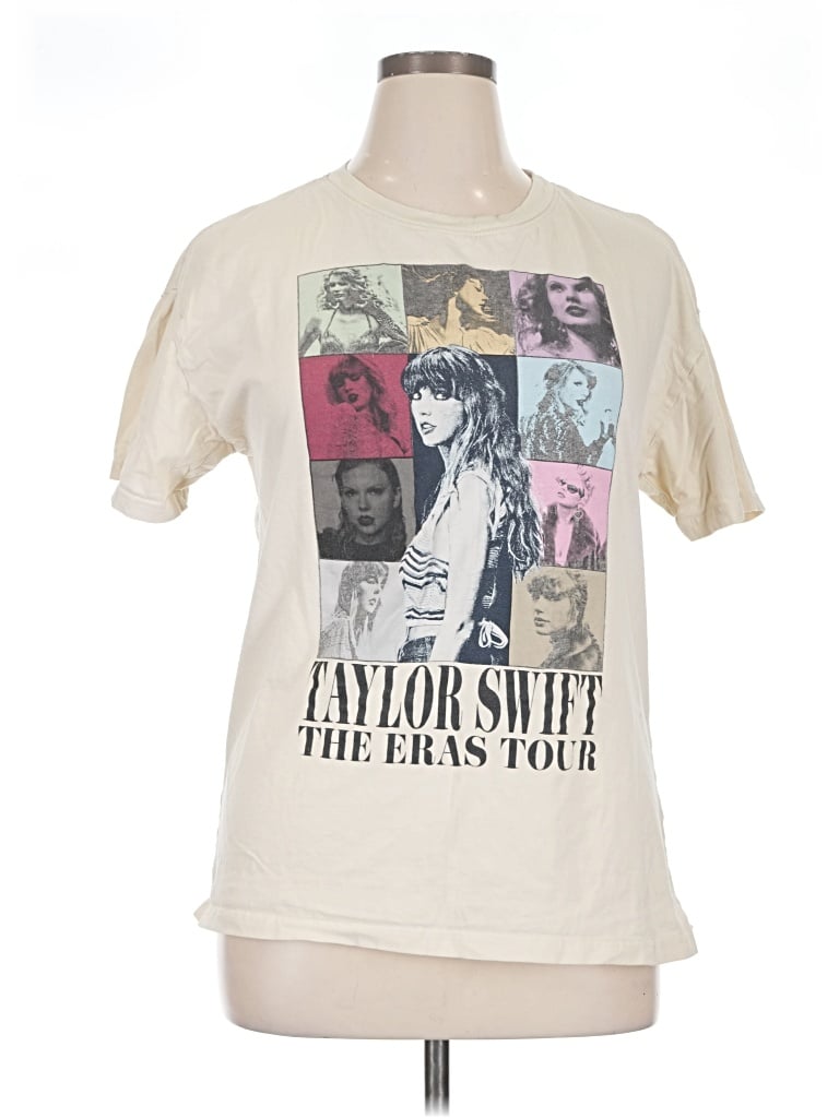 Pre-owned Taylor Swift Short Sleeve T-shirt In Ivory