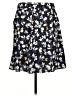 Ann Taylor LOFT 100% Polyester Print Black Casual Skirt Size L - photo 2