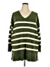 Ava & Viv Stripes Green Pullover Sweater Size 2X - photo 1