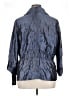 Lark Lane Metallic Blue 3/4 Sleeve Button-Down Shirt Size 14 - photo 2