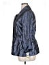Lark Lane Metallic Blue 3/4 Sleeve Button-Down Shirt Size 14 - photo 5