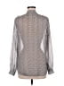 L'Agence 100% Polyester Polka Dots Gray Long Sleeve Blouse Size Med (2) - photo 2