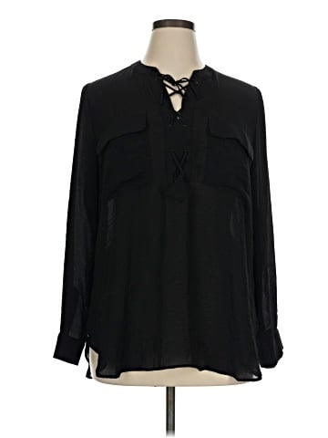 a.n.a. A New Approach Long Sleeve Blouse (view 1)