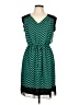 En Focus Studio 100% Polyester Chevron-herringbone Teal Casual Dress Size 10 - photo 1