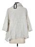 bryn WALKER 100% Linen Gray 3/4 Sleeve Blouse Size XS - photo 2
