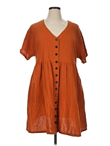 Madewell Lightspun Button-Front Mini Dress (view 1)