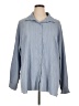 Shein Stripes Blue Long Sleeve Blouse Size XL - photo 1