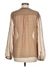 Ann Taylor LOFT 100% Polyester Tan Long Sleeve Blouse Size M - photo 2