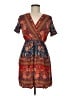 Unbranded 100% Polyester Paisley Orange Casual Dress Size M - photo 1