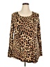 JM Collection Brown Long Sleeve Blouse Size 2X - photo 1