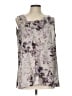 Simply Vera Vera Wang 100% Polyester Gray Sleeveless Blouse Size L - photo 1