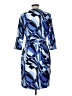 J. McLaughlin Print Blue Casual Dress Size L - photo 2