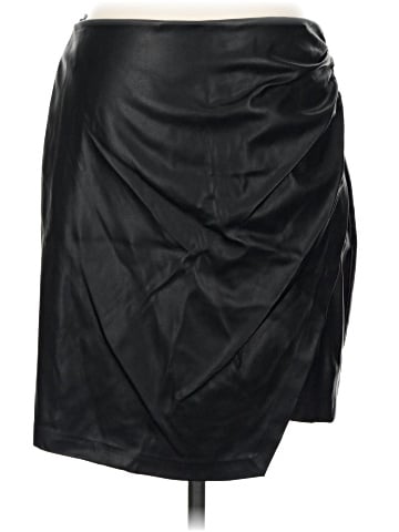 DKNY Faux Leather Skirt (view 1)