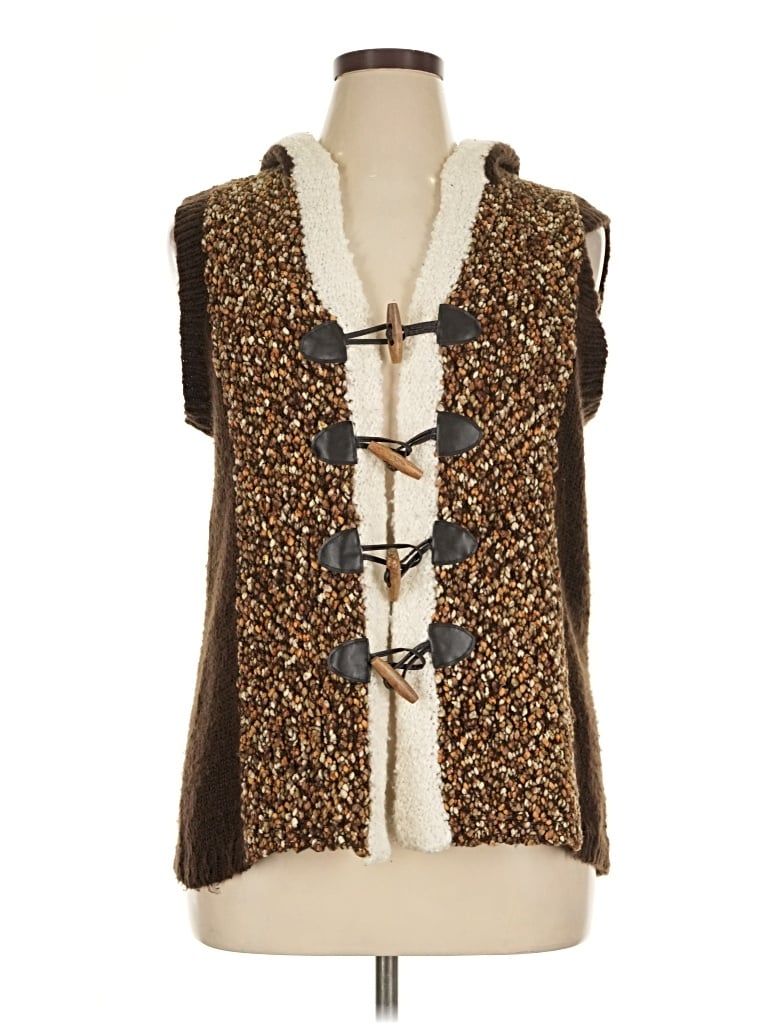 Pre-owned Cj Banks Sweater Vest In Brown