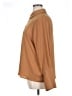Worthington 100% Polyester Solid Brown Long Sleeve Blouse Size XL - photo 5