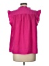 On 34th 100% Recycled Polyester Pink Short Sleeve Blouse Size L - photo 2