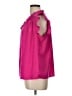 On 34th 100% Recycled Polyester Pink Short Sleeve Blouse Size L - photo 5