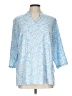 D&Co. Blue 3/4 Sleeve Blouse Size L - photo 1