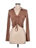 Ambiance Brown Long Sleeve Blouse Size M - photo 1