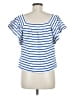 J.Crew 100% Cotton Blue Short Sleeve Top Size M - photo 2
