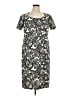 Roaman's Paisley Gray Casual Dress Size 14w - photo 1