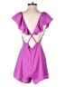 Do & Be 100% Polyester Solid Purple Romper Size M - photo 2
