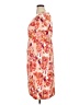 Roaman's 100% Polyester Print Orange Casual Dress Size 14W - photo 5