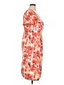 Roaman's 100% Polyester Print Orange Casual Dress Size 14W - photo 4