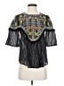Zara 100% Cotton Black Short Sleeve Blouse Size XS - photo 1