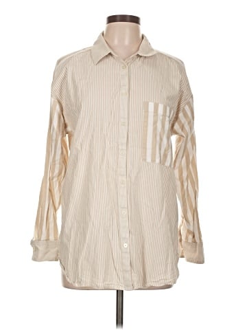 Ann Taylor LOFT Long Sleeve Button-Down Shirt (view 1)
