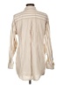Ann Taylor LOFT Stripes Ivory Long Sleeve Button-Down Shirt Size L - photo 2