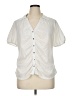 John Paul Richard Polka Dots Ivory Short Sleeve Blouse Size 1X - photo 1