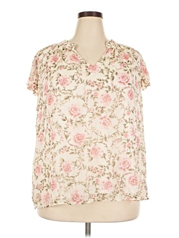 LC Lauren Conrad Short Sleeve Blouse (view 1)