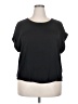 Nine West 100% Polyester Black Short Sleeve Top Size XXL - photo 1
