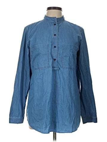 Lafayette 148 New York Long Sleeve Button-Down Shirt (view 1)