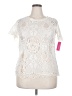 Xhilaration 100% Polyester Ivory Short Sleeve Top Size XXL - photo 1